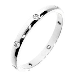 Seven stone all round brilliant cut diamond ring 0.10ct