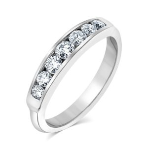 Seven stone all round brilliant cut diamond ring 0.50ct