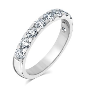 Round brilliant cut diamond half eternity ring 1.20ct