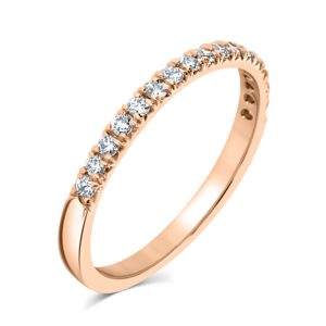 Round brilliant cut diamond half eternity ring 0.26ct