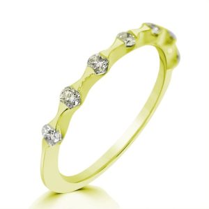 Seven stone all round brilliant cut diamond ring 0.28ct