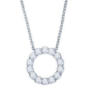 Diamond circle pendant 0.80ct