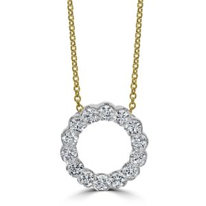 Diamond circle pendant 0.80ct