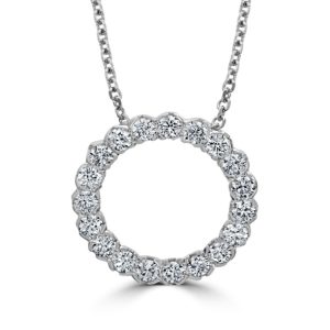 Diamond circle pendant 1.20ct