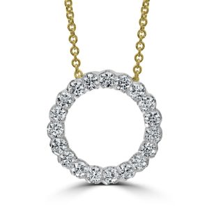 Diamond circle pendant 1.20ct