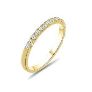 Round brilliant cut diamond half eternity ring 0.26ct