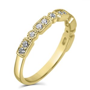 Round brilliant cut diamond half eternity ring 0.23ct