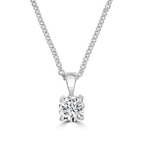 Solitaire diamond pendant