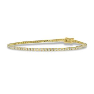 Round brilliant cut diamond line bracelet 1.00ct
