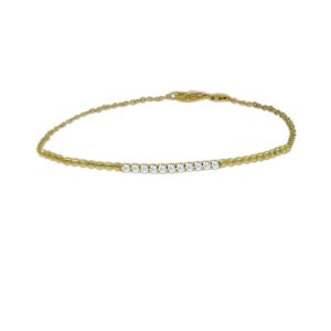 Round brilliant cut diamond line bracelet 0.28ct