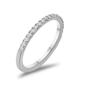 Round brilliant cut diamond half eternity ring 0.21ct
