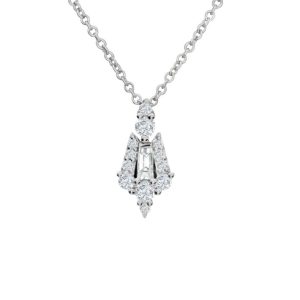 Vintage Style Diamond Cluster Pendant 0.45ct