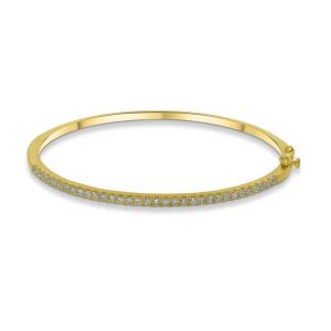 Round brilliant cut diamond bangle 1.00ct