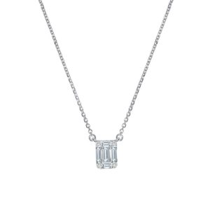 Vintage style diamond cluster pendant 0.28ct