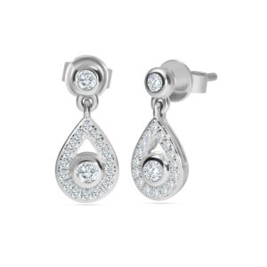 Vintage style diamond drop earrings 0.29ct