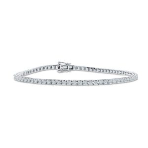Round brilliant cut diamond line bracelet 1.50ct
