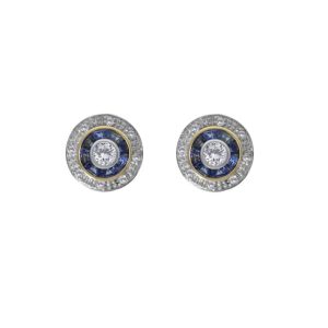 Sapphire and Diamond Vintage Style earrings
