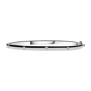 White Gold bangle with Diamonds