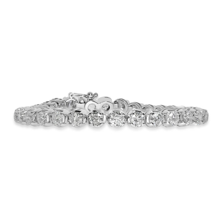 Round brilliant cut diamond line bracelet 8.00ct