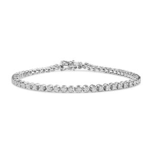 Round brilliant cut diamond line bracelet 6.00ct