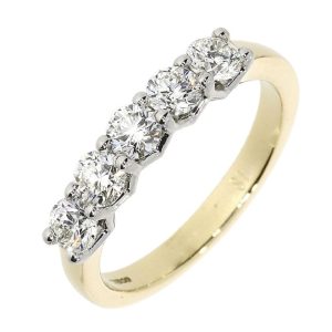 Five Stone Diamond Eternity Ring 0.75ct