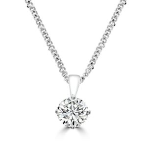 Solitaire diamond pendant 0.40ct